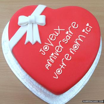 Gâteau De Joyeux Anniversaire Avec Nom
